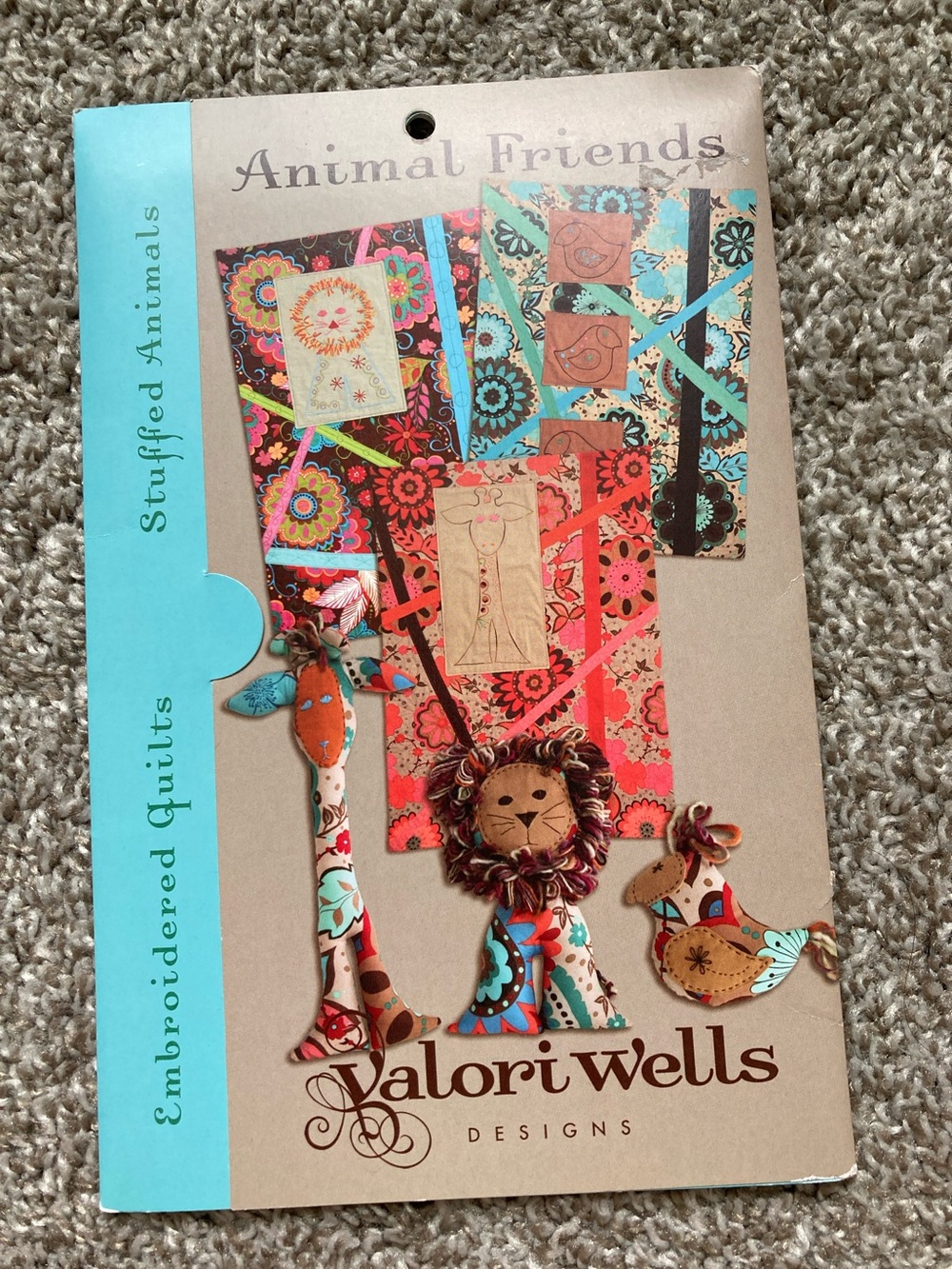Animal friends Valori Wells stuffed Animals toy embroidery quilt pattern Y2k